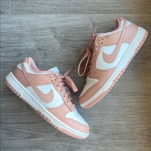 Nike Women's Dunk Low Sneakers in Rose Whisper Size 7.5